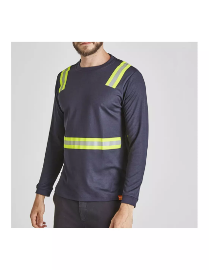 POLERA HIBRIDA DUAL HI VIZ MANGA LARGA